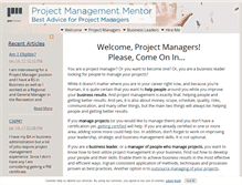 Tablet Screenshot of project-management-mentor.com